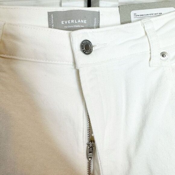 Everlane The Original Curvy Cheeky High Rise Straight Leg Jeans Women’s Size 32 - Picture 6 of 9